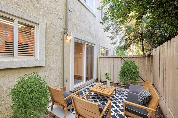 Patio at Pleasanton Place Apartment Homes