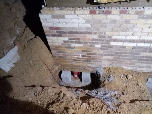 Lifted a basement nice spread footing piers. Call for estimate today... (903)292-7315