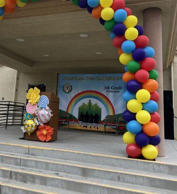 Stage for promotion ceremony.