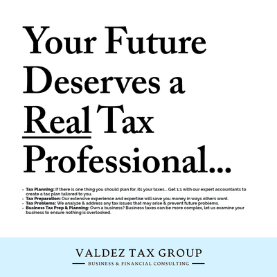 Your future deserves a real tax professional.