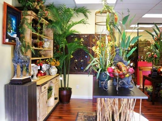 silk floral show room