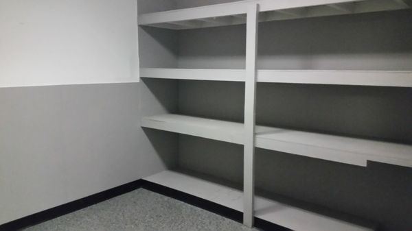 All units contain shelving