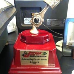 2015 Winner of the Jasper Engines and Transmissions Outstanding Partner Award.