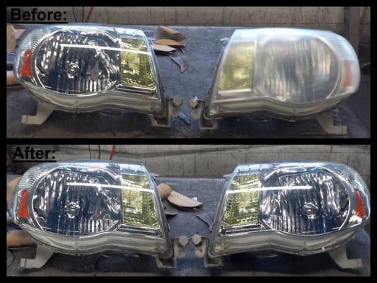 2011 Toyota Tacoma Headlights Restored