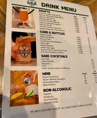 Drink Menu