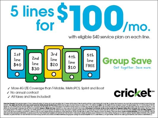 5 Smartphone Lines for 100$