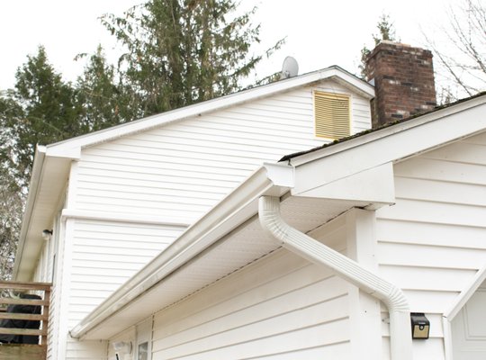 Gutters on garage