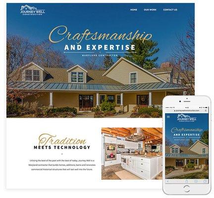 Journey Well Construction website design.
