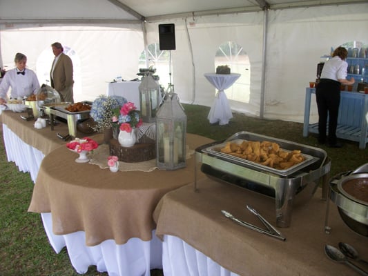 It was a beautiful with the River rolling by.  So relaxing.  The Bride and Groom enjoyed their special day as Ron's Catering ...