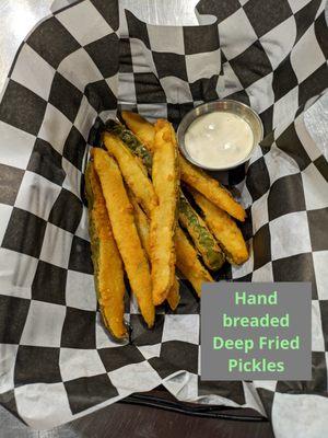 Deep fried pickles also available gluten free!