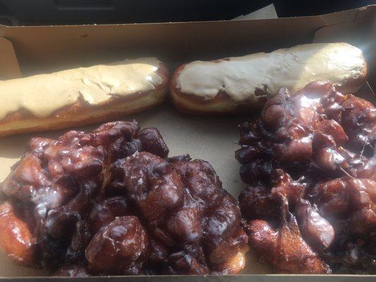 Maple bars and apple fritters