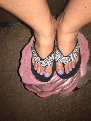 Pedi with Boho Blue