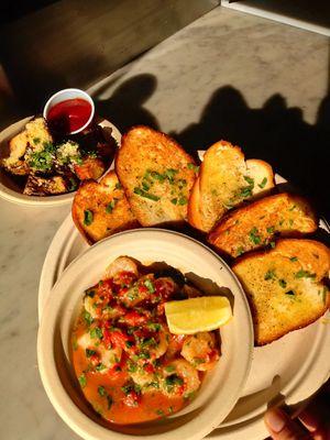 Lemon Garlic Shrimp and Oven -Fried Potatoes