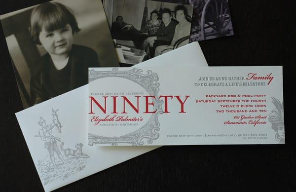 gorgeous invites for a monumental birthday