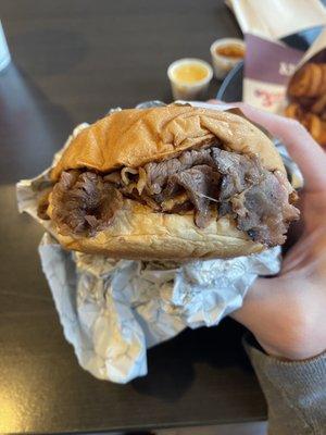 Steakhouse Garlic Ribeye Sandwich