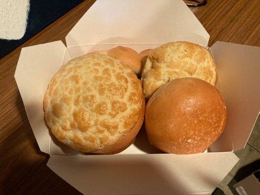 BBQ Pork Bun and Pineapple Bun