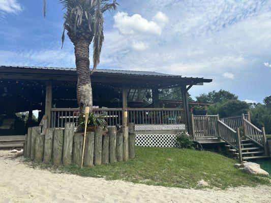 Or hang out in the amazing pavilion that has a fun tiki bar vibe