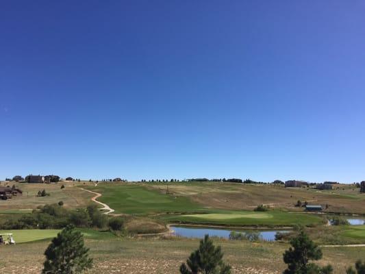 Looking up hole 10 and club house.