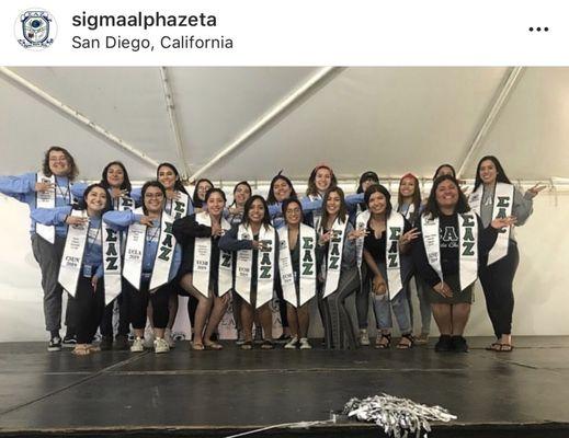 - Sigma Alpha Zeta undergrad sashes