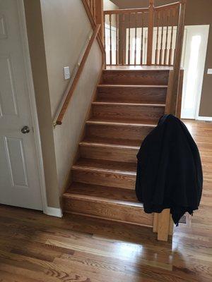 New flooring on stairs that used to be carpeting