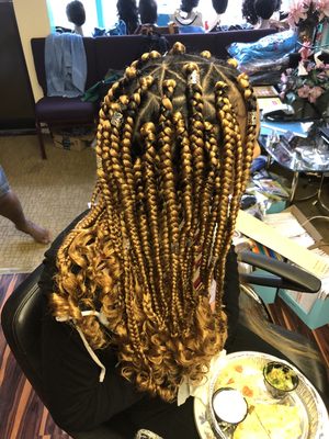 Goddess triangle braids