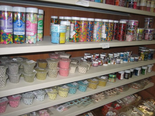 Rows and rows of sprinkles and color