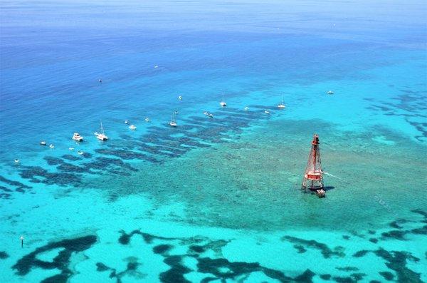 Sombrero Reef and Lighthouse are just breathtaking from above!