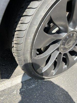 They damaged my brand new wheel when I had them change my tires.