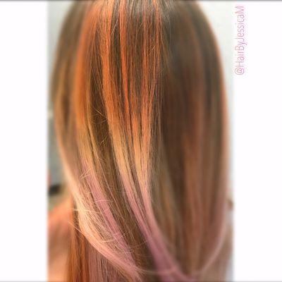 Sunset  done with Pravana Vivids