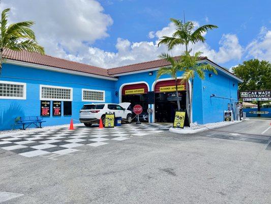 Oil change with free car wash inside and outside