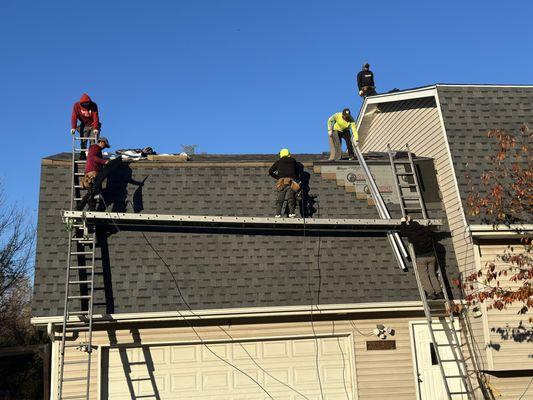 Shingle roofing 50 sq ft install