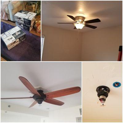 Ceiling fan installations