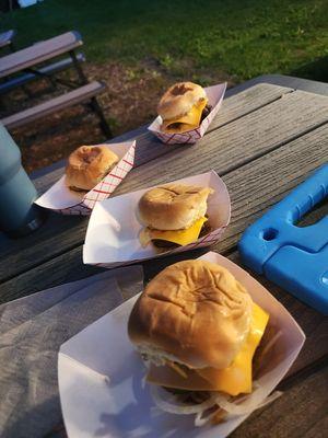 Lunch on our picnic tables! You don't have to walk far to find a seat!