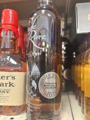 I never seen the liquor company post there store name on the bottle I love that whiskey