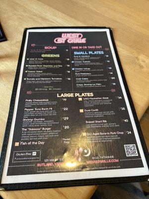 Food menu