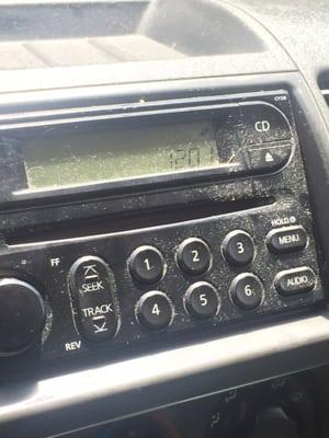 I paid extra for a dash CLEANING look at how thick the dust is that was left on the radio! Terrible!