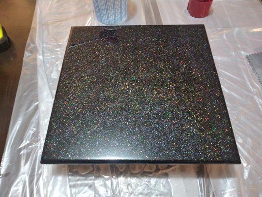 Black galaxy granite faux for countertops, $45/ sqft