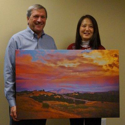 US Congressman Mark Desaulnier bought my landscape photo of Mt. Diablo to his Washington DC Office.