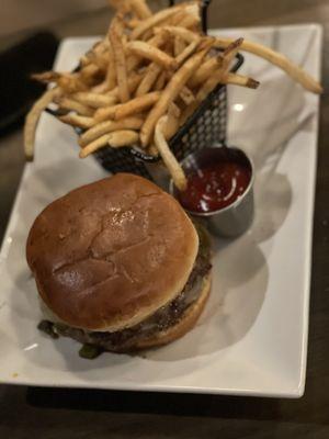 Sonoran burger with fries