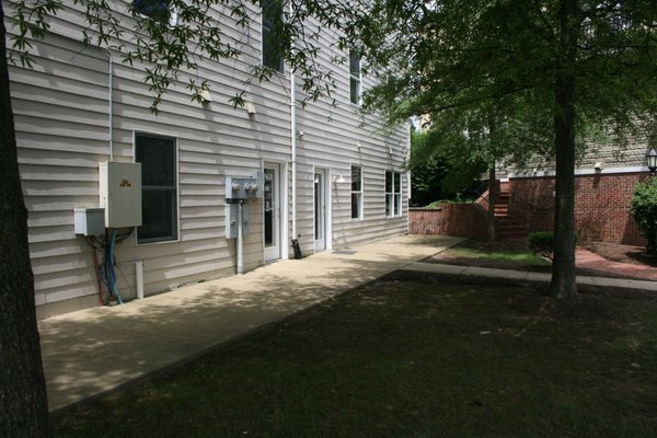 Parking and entrance around back.