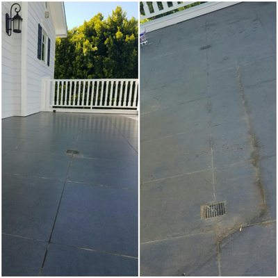 Before and After balcony cleaning