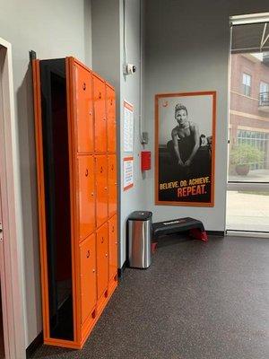 Rental lockers for purchase when you forget your HOTWORX mat and towel!!!