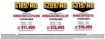 Largest certified preowned Honda selection