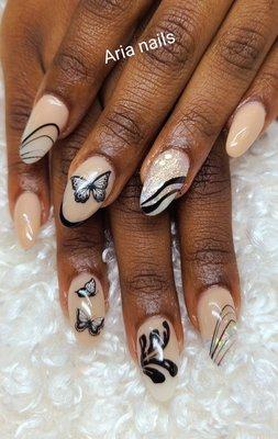 My daughter's Homecoming  Nails