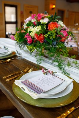 Gold flatware and charger plates