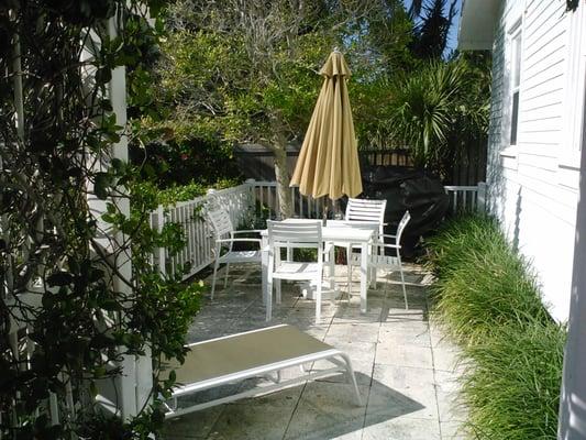 Patio at Iris cottage