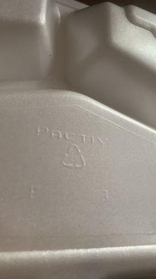 The marking on the styrofoam from Tu Familia.  Nothing showing microwave safe