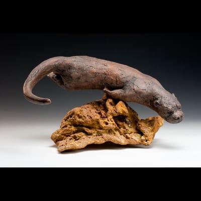 River otter sculpture by Carolyn Dilcher-Stutz.