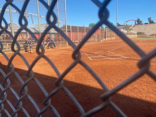 Fields still wet and waiting for our games to start.