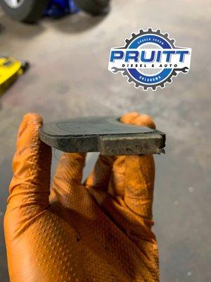 This customer came in for a new set of brake pads just in time!